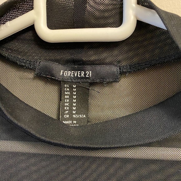 black turtleneck mesh bodysuit - Picture 3 of 3